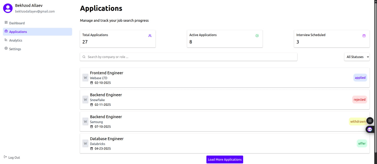 Nammlion Dashboard